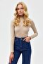 Half Turtleneck Bodysuit Blouse with Snap Fasteners - 3