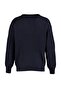 Lacivert Oversize Fit Geniş Kalıp Bisiklet Yaka Basic Triko Kazak TMNAW23KZ00189 - 10