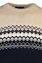 Navy Blue Slim Fit Woolen Bicycle Collar Panel Jacquard Knitwear Sweater Tmnaw21Kz0738 - 7