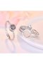 100 Languages I Love You Written Silver Color Elegant Love Couple Adjustable Dear Tl Ring - 2