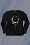 Astronaut Cosmos Long Sleeve T-Shirt Printed T-shirt Black Hole on the Moon Abkaning the Earth