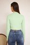 Women's Light Green Crop Body - 7