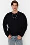 Black Oversize/Wide Cut Inside Fleece/Warm Mystic Printed Tmnaw23Sw00275 - 3