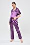 Satin Front Buttoned Maternity Short Sleeve Pajama Set
