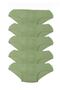 Men's Single Jersey Combed Cotton Panty C-002 (5 Pack) - Light Green - 3 - 2