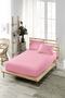 120x200 Elastic Sheet Set-1,5 Person-high Beds-cotton-polyester Fabric-pink