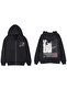 Y2K Black Los Angelas Unisex 3 Thread Raster Zippered Oversize Cardigan - 3