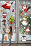 Super Santa Snowman Snowflakes Winter Themed Window Wall Sticker - 2