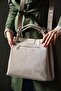 Women's Cream Knitted Hand and Shoulder Bag - 3