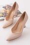 Stiletto V Model Beige Leather New Season Daily Stylish Handmade Domestic Production - 5