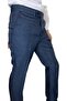 Men's Blue Classic Fabric Trousers - 3