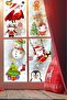 Super Santa Snowman Snowflakes Winter Themed Window Wall Sticker