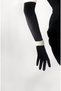 Black Special Design after Party, for Bachelorette, Silk Velvet Gloves - 3
