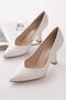 Stiletto V Model White Leather Wedding Dress New Season Daily Stylish Handmade Domestic Production - 4