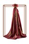 Women's Luxury Medina Silk Shawl Claret Red-1 - 2