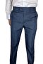 Men's Blue Classic Fabric Trousers