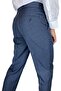 Men's Blue Classic Fabric Trousers - 5