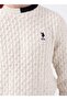 Men's Crew Neck Ecru Sweater Parades-Sk22 - 5