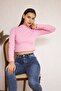 Women's Light Pink Crop Body - 3