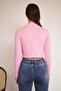 Women's Light Pink Crop Body - 7