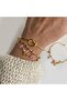 Women's Adjustable Cuff Bracelet with Bee Detail - 2
