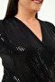 Jvn219054 بلوزة جافيلين نسائية مقاس كبير مطرزة - 5
