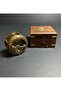 Brass Sundial and Compass with Wooden Velvet Box - 7