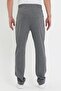 Men's Striped Elastic Waist Chino Loose Gray Trousers - 6