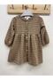 Girl's Front Buttoned Gingham Dress