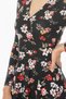 Women's Black Patterned Double-Breasted Dress - 5