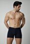 Men's Navy Blue Cotton Lycra 3-Piece Boxers - 4