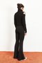 Women's Black Flare Leg Steel Knitted Gathering Tights 1008W1014 - 5