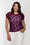 Lace Cropped Top-burgundy - 2