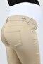 Women's Beige 5 Pocket Maternity Pants - 4