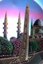 Obelisk Patterned Copper Night Lamp - 2