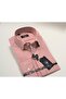 Slimfit Red Striped Satin Classic Collar Shirt