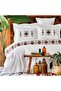 Samsa Tile Cotton Embroidered Double Duvet Cover Set - 3