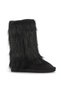Women's Black Colored Furry Wool Inside Boots - 3