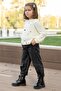 Girl's Black Shiny Leather Lace-up Zippered High-Top Boots Thick Sole Comfortable Winter Shoes - 4