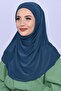 Boneli Hijab العملي باللون الأزرق البترولي - 2