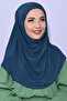 Boneli Hijab العملي باللون الأزرق البترولي - 3