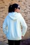 Women's White Plush Soft Zippered Hooded Pocket Welsoft Jacket 22Kckteres - 6