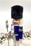 30 Cm Nutcracker with Axe, Navy Blue Colored Tin Soldier, Nutcracker in Velvet Clothing, Christmas Decoration - 8