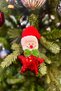 Cute Snowman Christmas Tree Hangings 15 cm Bright Red Green Sequin Color Changing Ornament