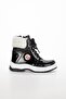 Girl's White Fur Shiny High Sole Boots Lace Up Half Boots Resistant to Cold Weather - 5