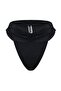 Black Gathered High Waist Normal Leg Bikini Bottom TBESS23BA00092 - 7