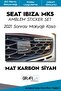 Seat Ibiza Mk5 Emblem Coating Sticker Set With Makeup After 2021 / Matte Carbon Black