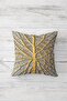 Gold Tree Body and Color Blocked Hidden Zippered Throw Pillow Cover Sofa Pillow Cover Set (4pcs) - 2