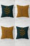 Scandinavian Style Bohemian Throw Pillow Cover - Hidden Zipper, 4 Pieces Set