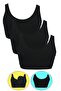 Women's Cotton Bra - 3 Pieces, Thick Sling, Padded Gathering, Half Undershirt